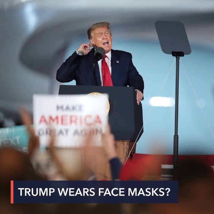 FALSE: Trump wears masks when needed