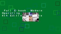 Full E-book  Modern Operating Systems, 4th Edition Complete