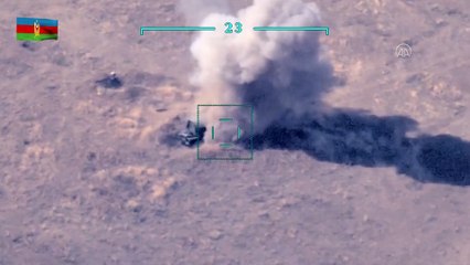 Ermenistan ordusuna ait askeri ekipmanın imha anı - BAKÜ