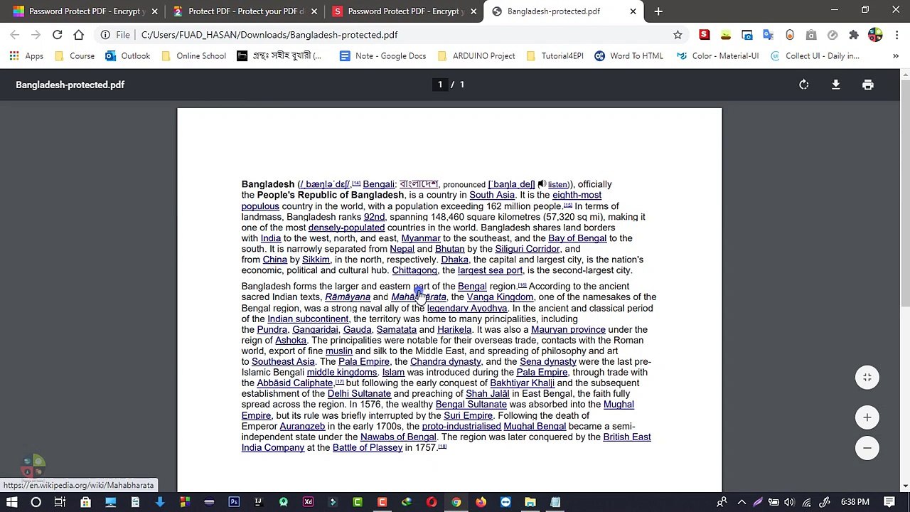 How to password protect any PDF file(Bangla)Troubleshooting