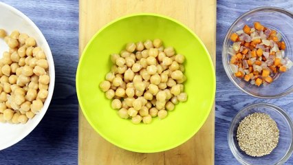 HAMBURGUESA DE GARBANZOS  Y VEGANESA DE AJO