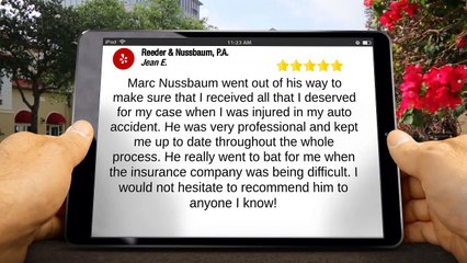 Reeder & Nussbaum, P.A. St. Petersburg, 727-521-2889 Exceptional Five Star Review by Jean E.