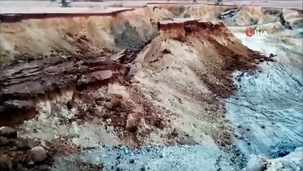 Malkara'da yol çöktü, 10 metrelik dev bir çukur oluştu