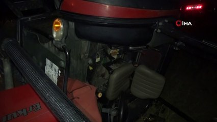 Aksaray’da traktör şarampole devrildi: 1 yaralı