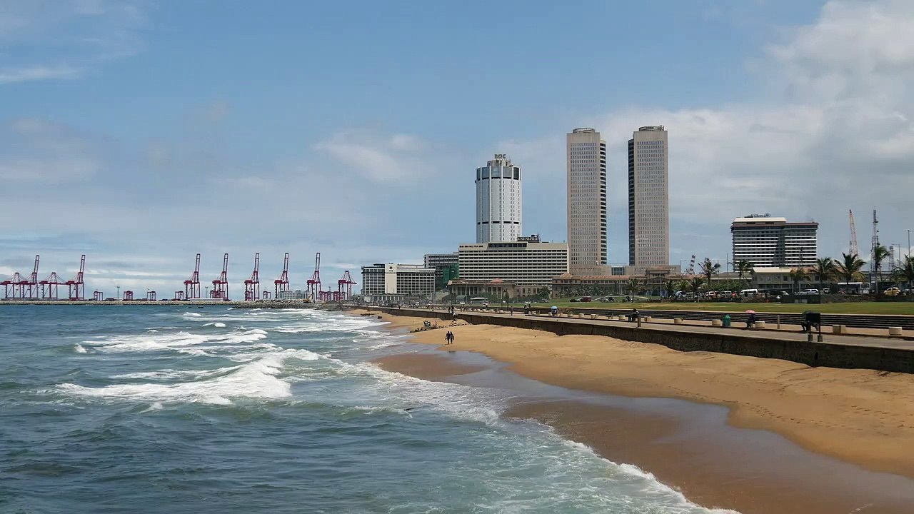 Beach and the city  natural beautiful scene royalty Free  Stock no copyright background  video, creative common Free for commercial use, dron aerial view 4K- or full HD, in the world