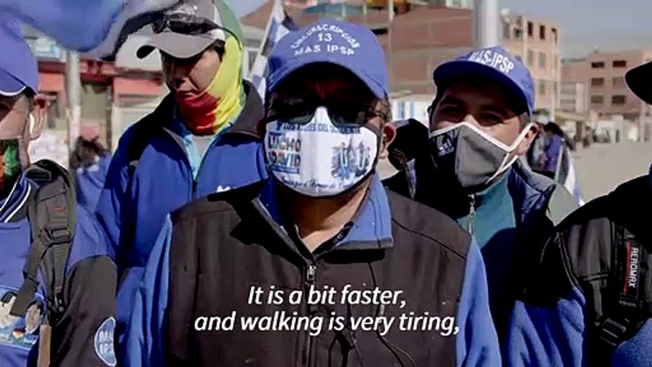 Bolivia's political parties rally with bike caravans ahead of vote