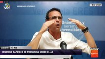 EN VIVO - Henrique Capriles se pronuncia sobre el 6D