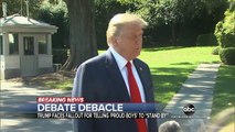 Trump fails to denounce white supremacists during debate - WNT