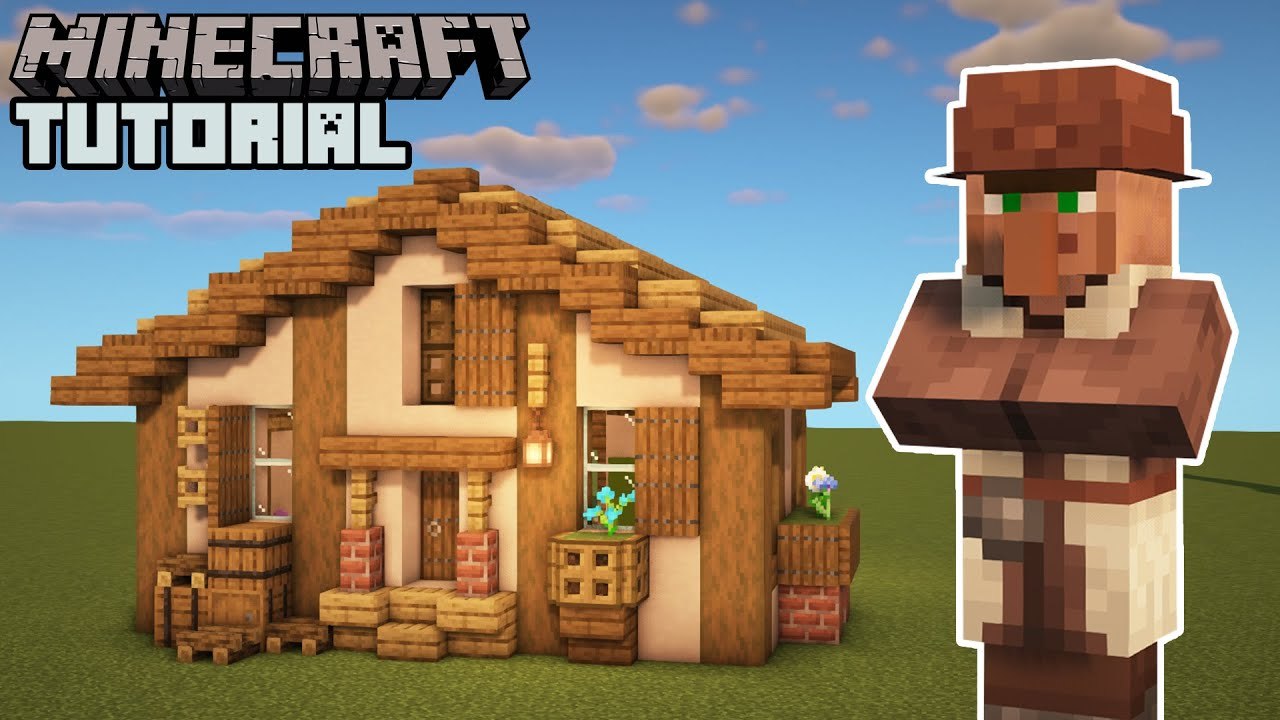 Minecraft How to Build a Shepherd House Easy House Tutorial video