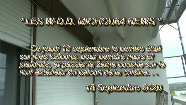 LES W-D.D. MICHOU64 NEWS - 18 SEPTEMBRE 2020 - PAU - RAVALEMENT DES BALCONS PEINTURE DES MURS ET DES PLAFONDS