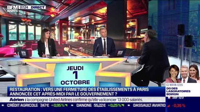 Benjamin Patou (Moma Group) : Vers une fermeture des restaurants à Paris annoncée cet après-midi par le gouvernement ? - 01/10