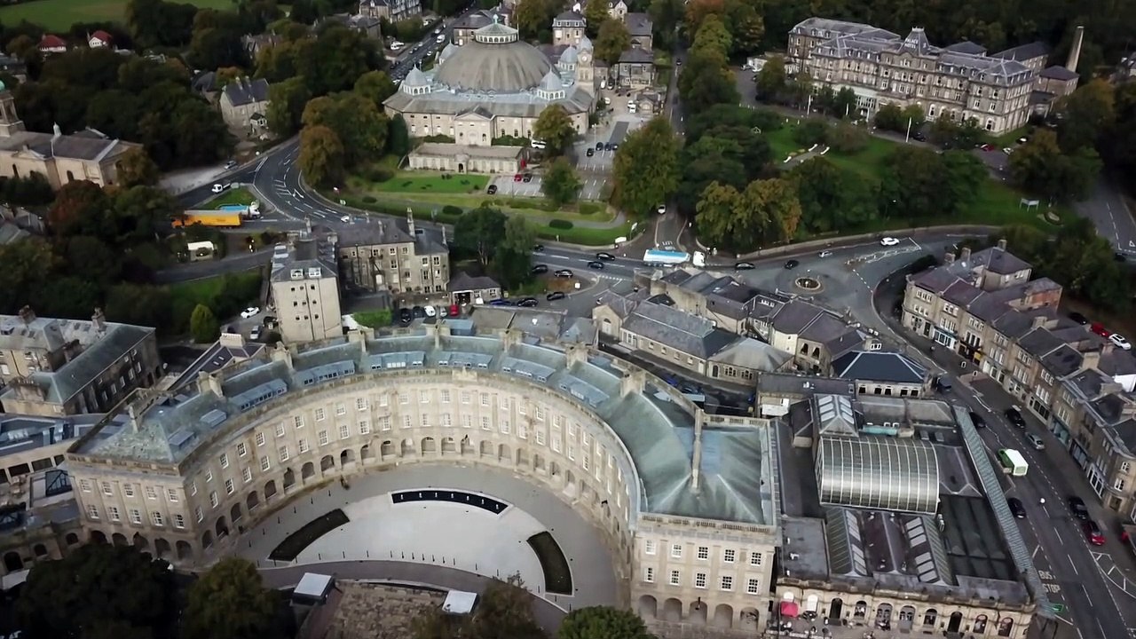 Stunning drone footage shows the newly-restored...