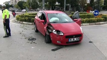 Kiralık araçla kaza yaptı, şoka girdi