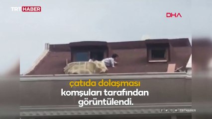 Çocukların çatıdaki tehlikeli oyunu