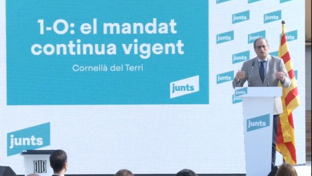 Torra pide al Gobierno que pida perdón por el 1 de octubre