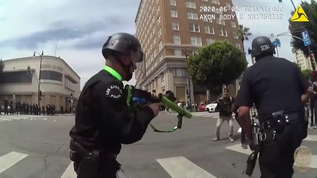 New Video. Shows An LAPD Officer Shooting A Protester Directly In The Groin..