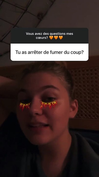 Louane se filme et capture des gazouillis de sa fille, à la limite du perceptible. 1er octobre 2020.