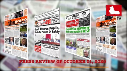 CAMEROONIAN PRESS REVIEW OF OCTOBER 1st, 2020
