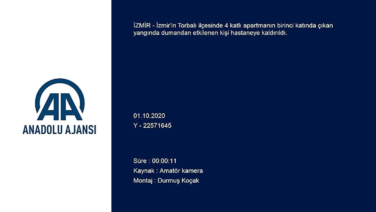 Ev yangınında dumandan etkilenen kişi hastaneye kaldırıldı - İZMİR