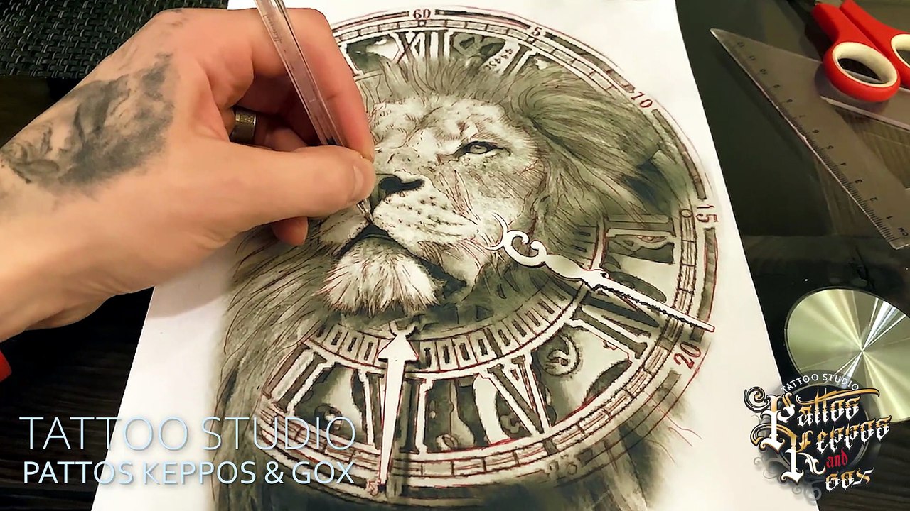 Schulter Löwe Tattoo aus Tattoo Studio Pattos keppos Wien