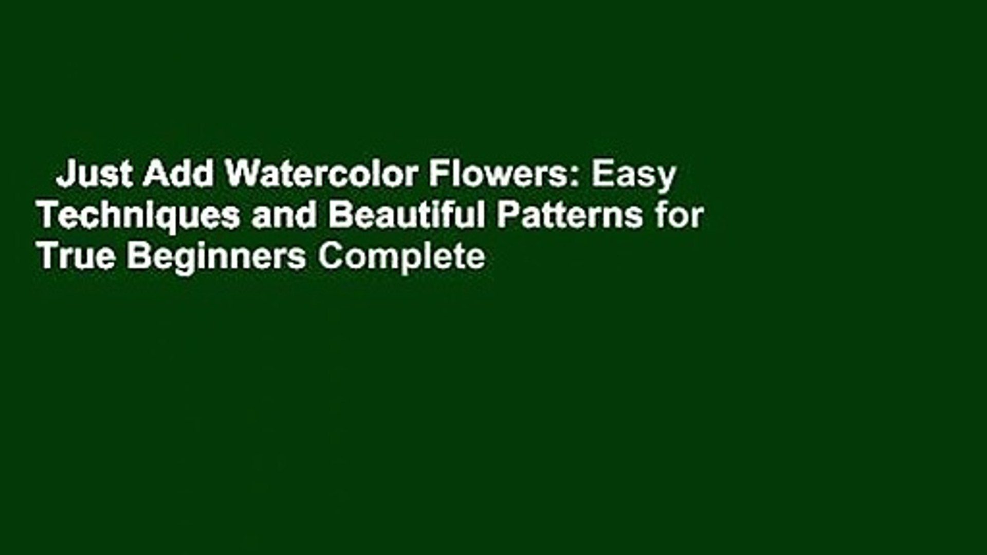 Easy Watercolor Flowers for Beginners and Kids Art Tutorial 