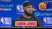 LeBron James NBA Finals Interview | Lakers BLOWOUT Heat | Game 1