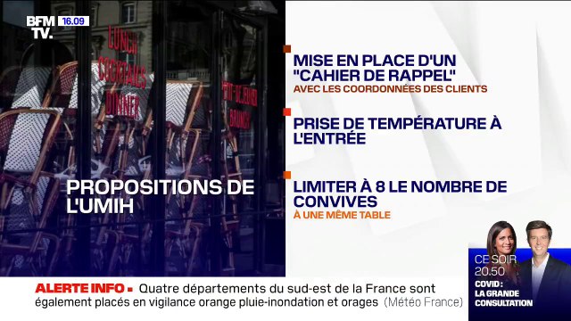 Nouveau protocole: qu'ont proposé les restaurateurs au gouvernement ?