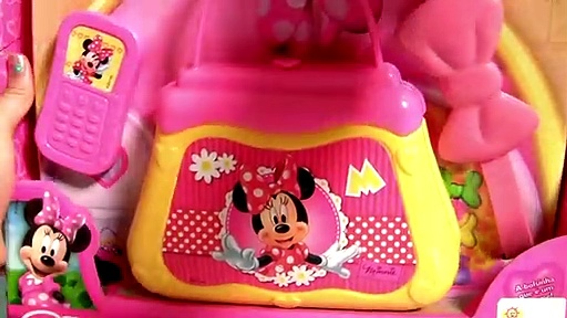Bolsinha da Minnie Mouse Elka Brinquedos do desenho Loja de Laços da Minnie Completo em Portugues BR