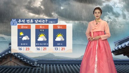 [날씨] 연휴 후반, 곳곳에 비 소식...기온 변화에 건강 유의 / YTN