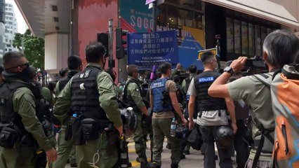 Fête nationale chinoise à Hong Kong: des dizaines de personnes interpelées