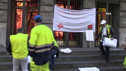 - Berlin’deki Tegel Havalimanı çalışanlarından “işimi istiyorum” protestosu