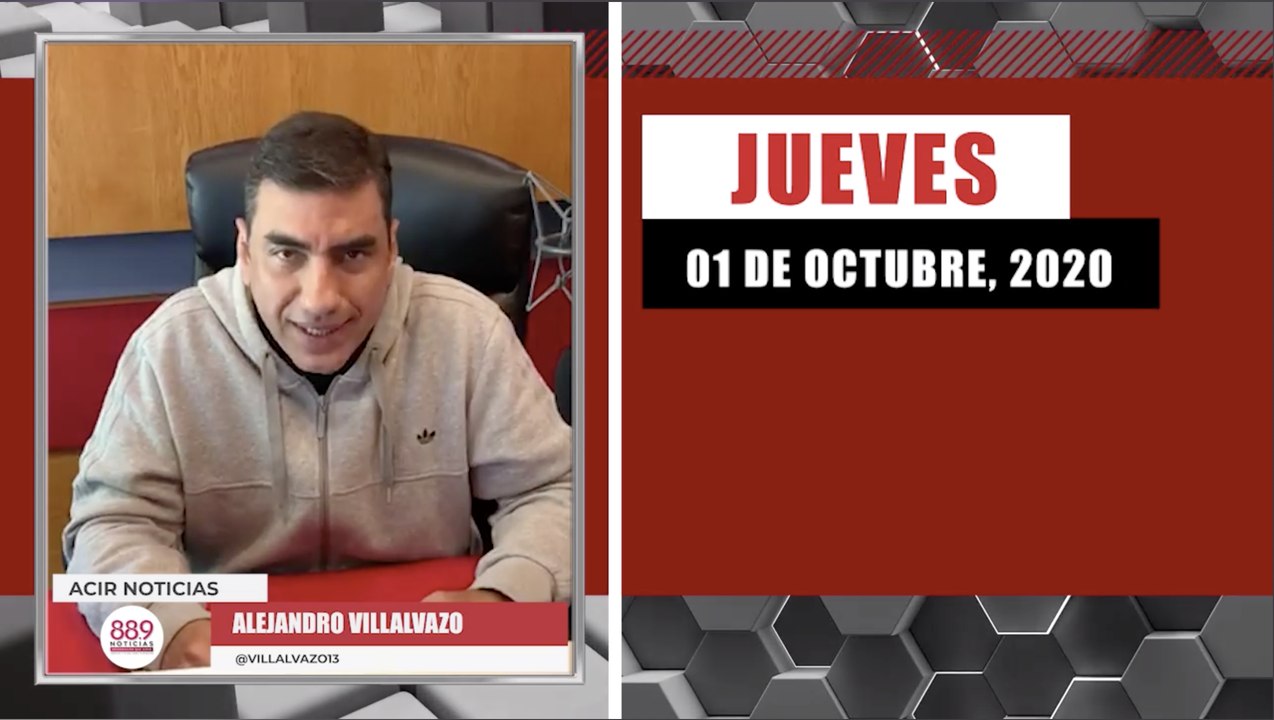Resumen de noticias jueves 1 de octubre 2020 / Panorama Informativo / 88.9 Noticias