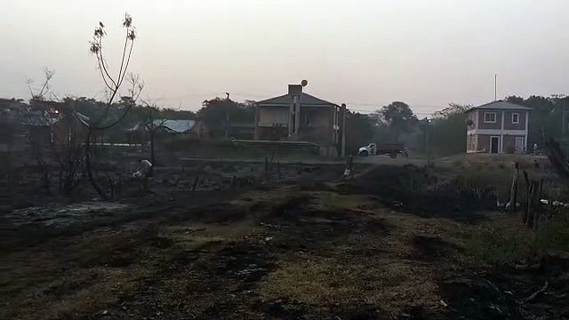 Incendios de pastizales en Paso de la Patria