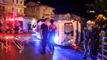 Fethiye’de hafif ticari araçla çarpışan ambulans devrildi: 6 yaralı