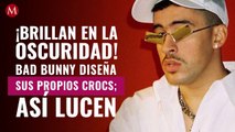 ¡Brillan en la oscuridad! Bad Bunny diseña sus propios Crocs; así lucen