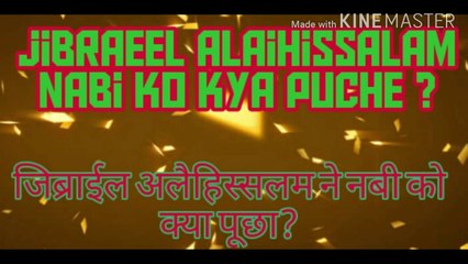 जिब्राईल अलैहीस्सलम ने नबी को क्या पूछा ? | jibraeel alaihissalam ne nabi ko kya pucha ? | muntakhab