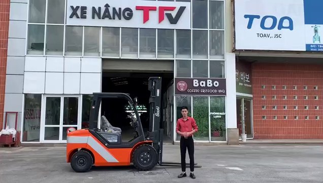 Xe nâng dầu 2.5 tấn Baoli KBD25. Linh kiện châu Âu- Trái tim Nhật?