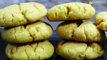 मक्के के आटे की कुरकुरी कुकीज । Eggless Cornmeal Cookies - Crispy Maize Flour cookies