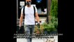 Justin Theroux Kicks Off His Day Walking His Dog Kuma