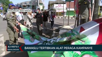 Bawaslu Tertibkan Alat Peraga Kampanye yang Melanggar