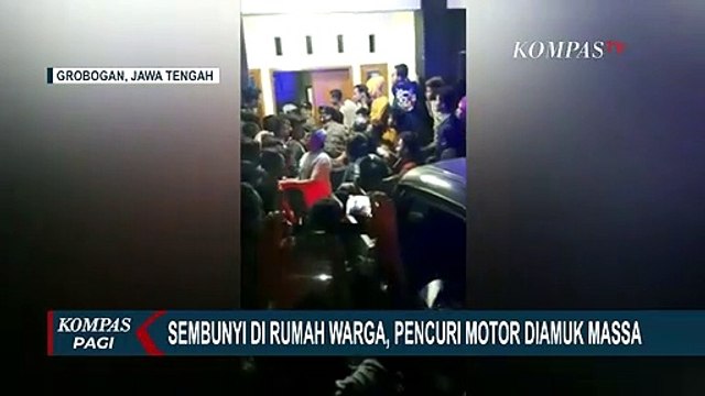 Nekat Ngumpet di Rumah Warga, Maling Motor Diamuk Massa