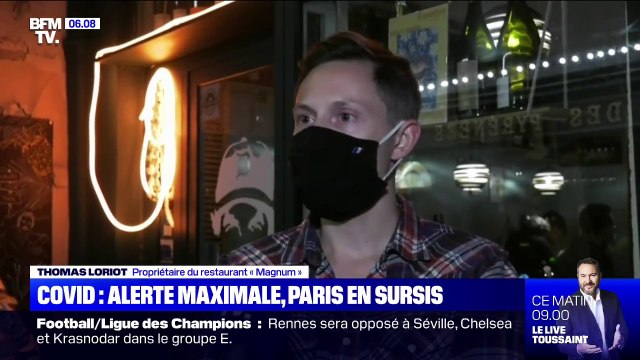 Des restaurateurs s'inquiètent de la fermeture de leurs établissements dès lundi à Paris si l'alerte maximale est déclarée