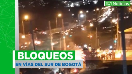 Bloqueos en el sur de Bogotá