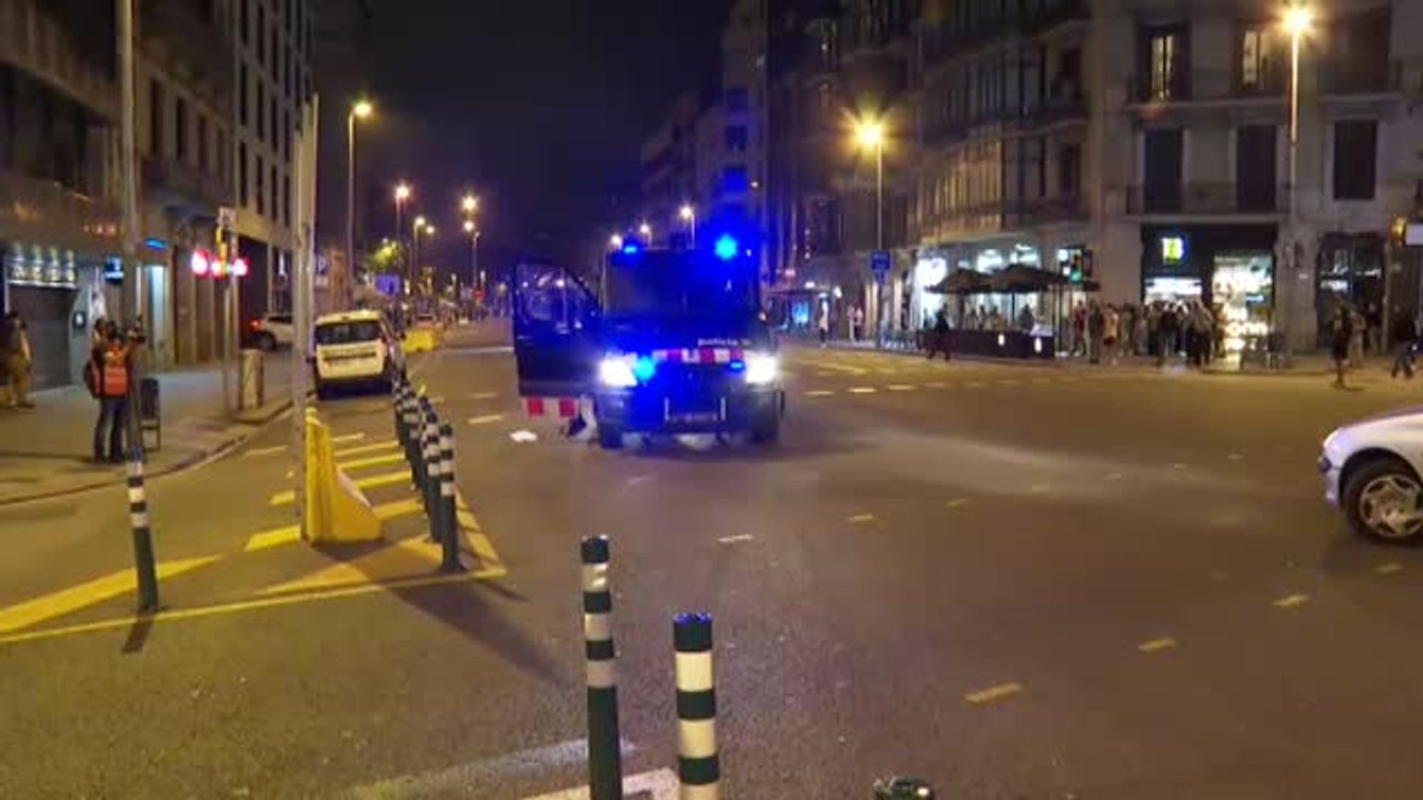 Batalla campal en las calles de Barcelona por el aniversario del 1-O