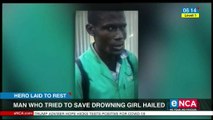 Man who tried to save drowning girl hailed