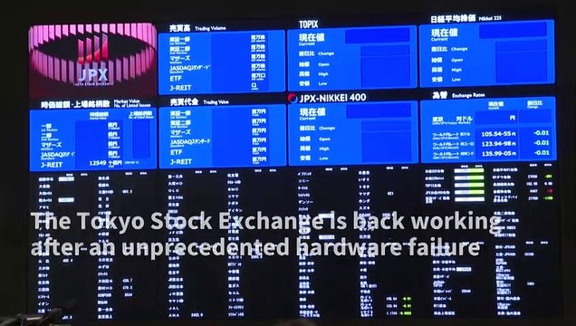 Tokyo markets reopen after glitch halted trade