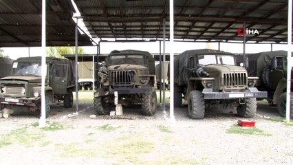 - Cepheden kaçan Ermeni ordusuna ait askeri araçlar ve kamyonlar ilk kez görüntülendi