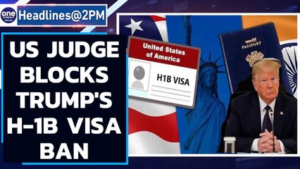 US judge blocks Trump's H-1B Visa ban, major relief for Indian IT professionals|Oneindia News