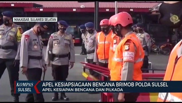Brimob Polda Sulsel Gelar Personel Antisipasi Bencana Alam Dan Pilkada