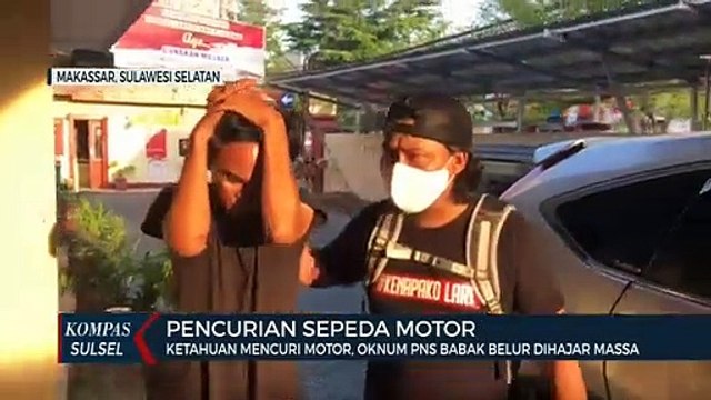 Oknum PNS Kedapatan Mencuri Motor, Pelaku Babak Belur Dihajar Massa